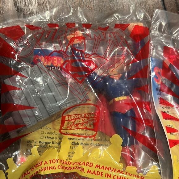 Burger King Kids Club 1997- Superman toys 3 are sealed one open vintage toys - Picture 4 of 6